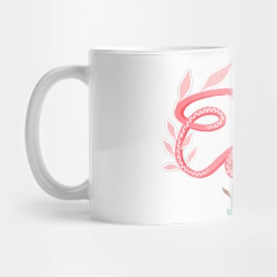 Cool Mom Hand Lettering Foliage Pastel Pink Green Mug